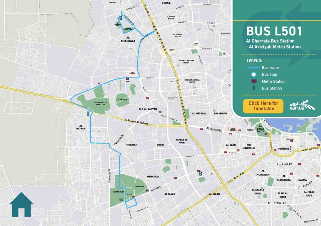 L501 Bus Route Map