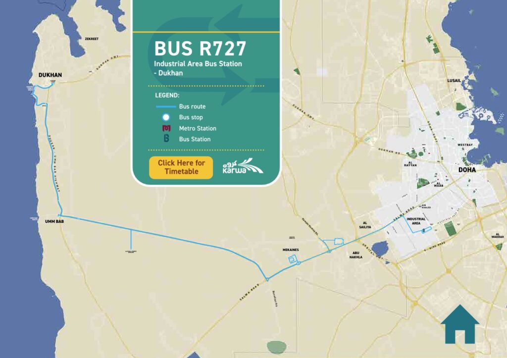 R727 Bus Route Map
